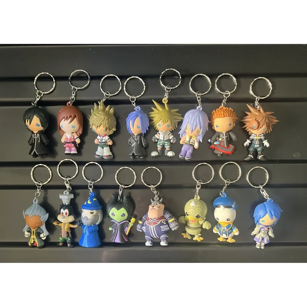 Figural Disney KINGDOM HEARTS II Mystery Blind Bag Keyring (Lot of 16) NWOT